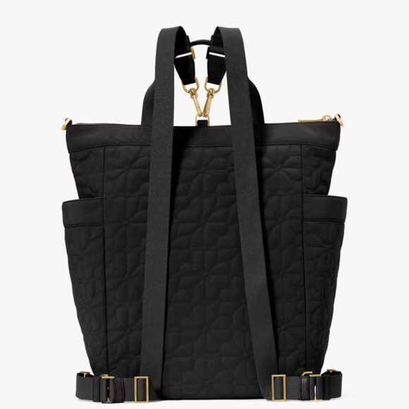 Kate Spade Flower Quilted Fabric Convertible Backpack - Picture 6 of 7